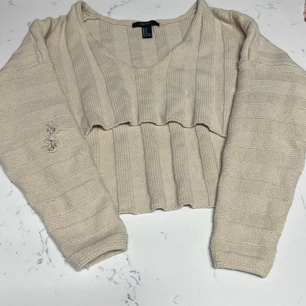 Cropped forever 21 sweater